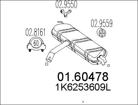 MTS 01.60478 - Глушитель выхлопных газов, конечный autosila-amz.com