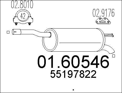 MTS 01.60546 - Глушитель выхлопных газов, конечный autosila-amz.com