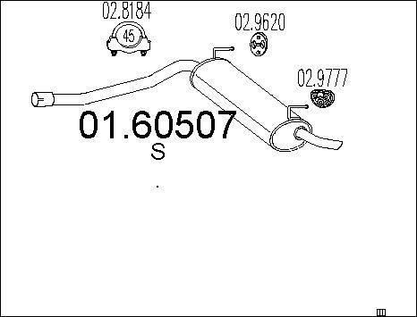 MTS 01.60507 - Глушитель выхлопных газов, конечный autosila-amz.com