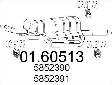 MTS 01.60513 - Глушитель выхлопных газов, конечный autosila-amz.com