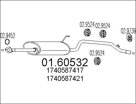MTS 01.60532 - Глушитель выхлопных газов, конечный autosila-amz.com