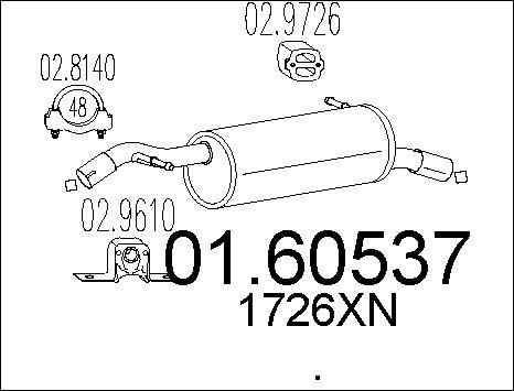 MTS 01.60537 - Глушитель выхлопных газов, конечный autosila-amz.com