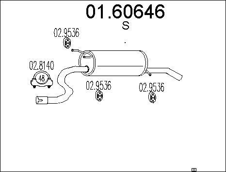 MTS 01.60646 - Глушитель выхлопных газов, конечный autosila-amz.com
