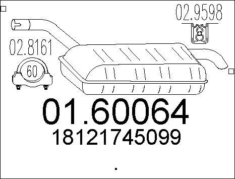 MTS 01.60064 - Глушитель выхлопных газов, конечный autosila-amz.com