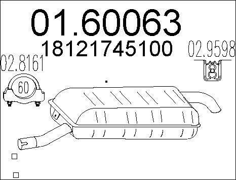 MTS 01.60063 - Глушитель выхлопных газов, конечный autosila-amz.com