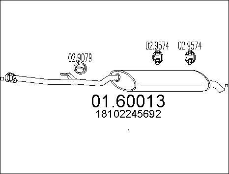 MTS 01.60013 - Глушитель выхлопных газов, конечный autosila-amz.com