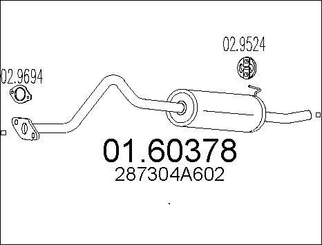 MTS 01.60378 - Глушитель выхлопных газов, конечный autosila-amz.com