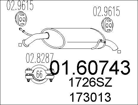 MTS 01.60743 - Глушитель выхлопных газов, конечный autosila-amz.com