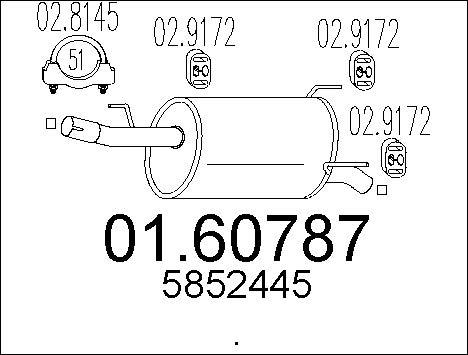 MTS 01.60787 - Глушитель выхлопных газов, конечный autosila-amz.com