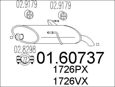 MTS 01.60737 - Глушитель выхлопных газов, конечный autosila-amz.com