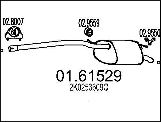 MTS 01.61529 - Глушитель выхлопных газов, конечный autosila-amz.com