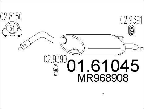 MTS 01.61045 - Глушитель выхлопных газов, конечный autosila-amz.com