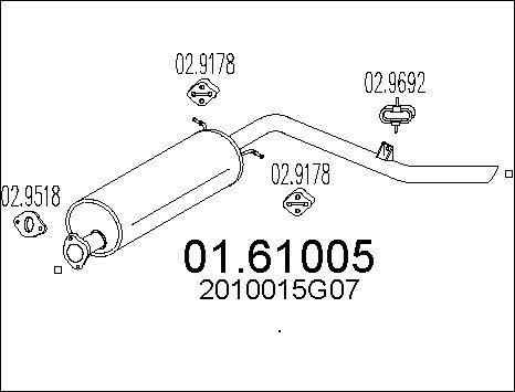 MTS 01.61005 - Глушитель выхлопных газов, конечный autosila-amz.com