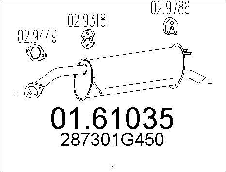 MTS 01.61035 - Глушитель выхлопных газов, конечный autosila-amz.com