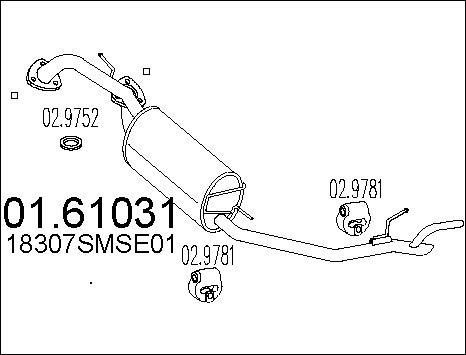 MTS 01.61031 - Глушитель выхлопных газов, конечный autosila-amz.com