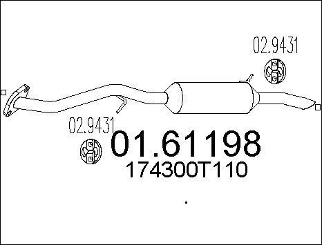 MTS 01.61198 - Глушитель выхлопных газов, конечный autosila-amz.com