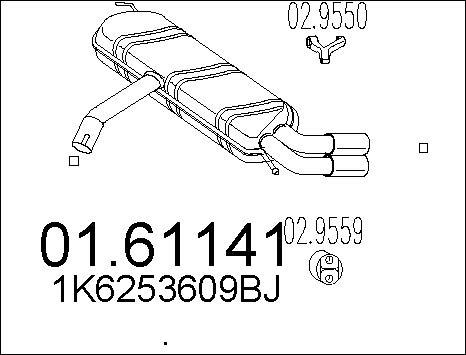 MTS 01.61141 - Глушитель выхлопных газов, конечный autosila-amz.com