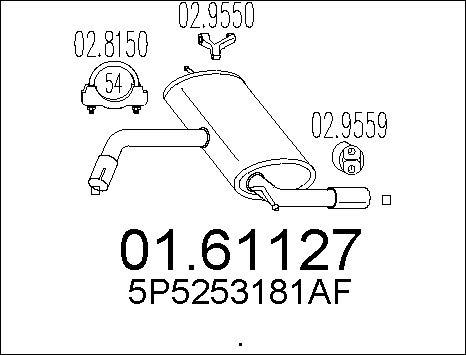 MTS 01.61127 - Глушитель выхлопных газов, конечный autosila-amz.com