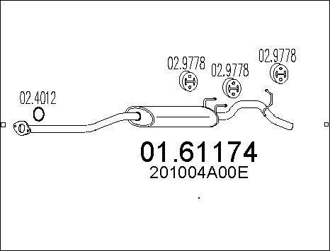 MTS 01.61174 - Глушитель выхлопных газов, конечный autosila-amz.com
