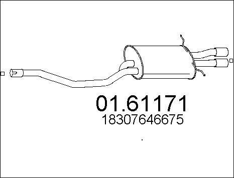 MTS 01.61171 - Глушитель выхлопных газов, конечный autosila-amz.com