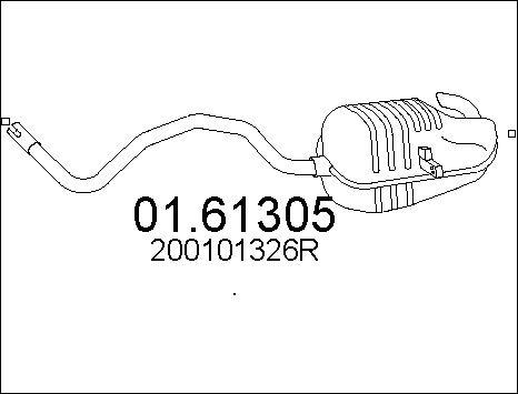 MTS 01.61305 - Глушитель выхлопных газов, конечный autosila-amz.com