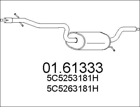 MTS 01.61333 - Глушитель выхлопных газов, конечный autosila-amz.com