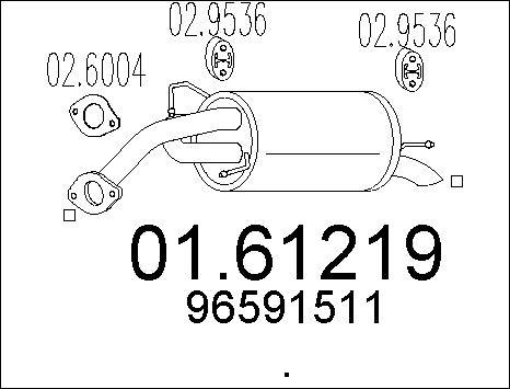MTS 01.61219 - Глушитель выхлопных газов, конечный autosila-amz.com