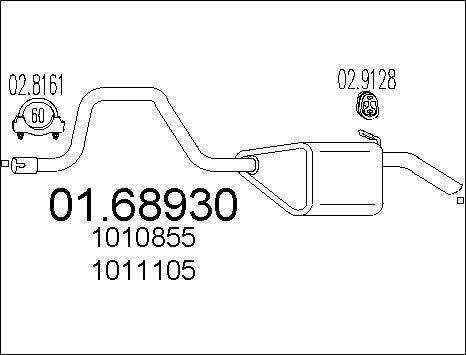MTS 01.68930 - Глушитель выхлопных газов, конечный autosila-amz.com