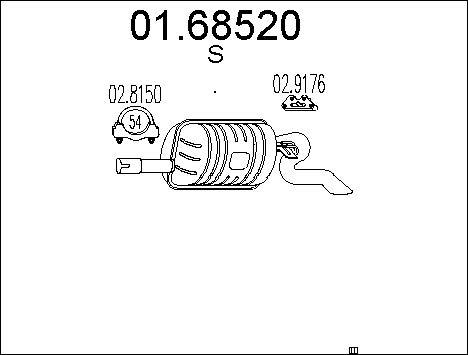 MTS 01.68520 - Глушитель выхлопных газов, конечный autosila-amz.com