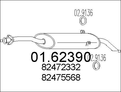 MTS 01.62390 - Глушитель выхлопных газов, конечный autosila-amz.com