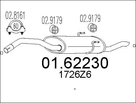 MTS 01.62230 - Глушитель выхлопных газов, конечный autosila-amz.com