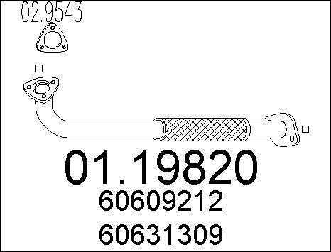 MTS 01.19820 - Труба выхлопного газа autosila-amz.com