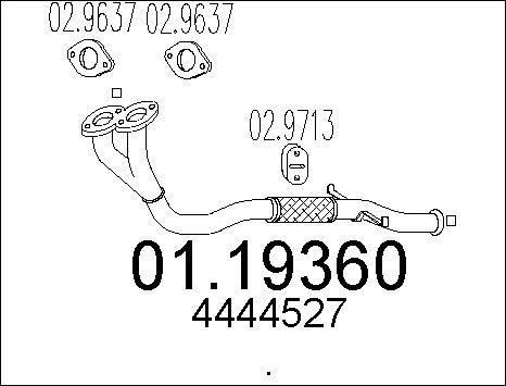 MTS 01.19360 - Труба выхлопного газа autosila-amz.com