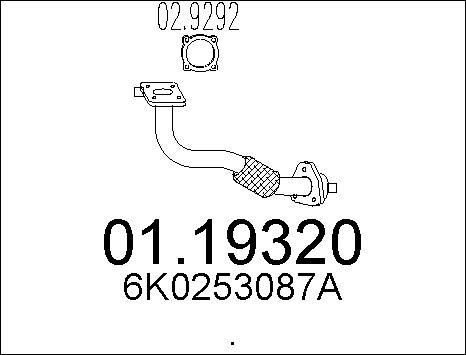 MTS 01.19320 - Труба выхлопного газа autosila-amz.com