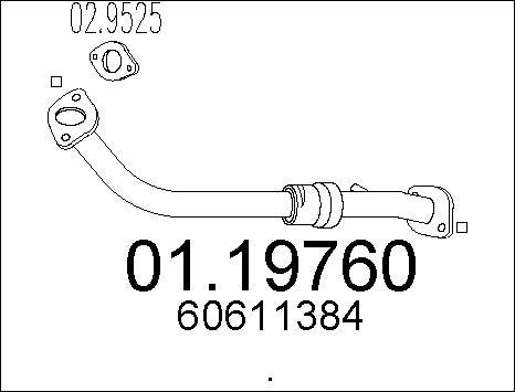 MTS 01.19760 - Труба выхлопного газа autosila-amz.com