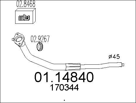 MTS 01.14840 - Труба выхлопного газа autosila-amz.com