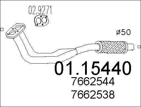 MTS 01.15440 - Труба выхлопного газа autosila-amz.com
