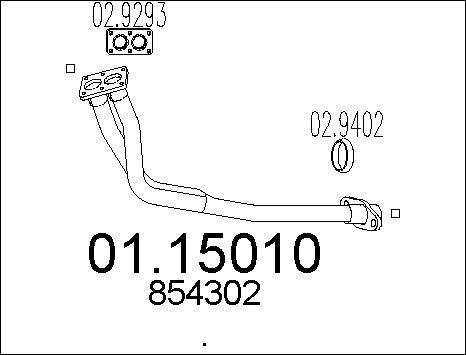 MTS 01.15010 - Труба выхлопного газа autosila-amz.com
