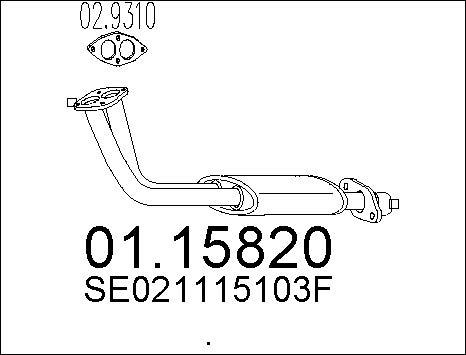 MTS 01.15820 - Труба выхлопного газа autosila-amz.com
