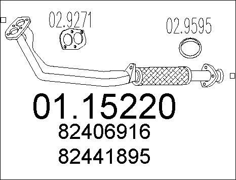 MTS 01.15220 - Труба выхлопного газа autosila-amz.com