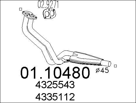 MTS 01.10480 - Труба выхлопного газа autosila-amz.com