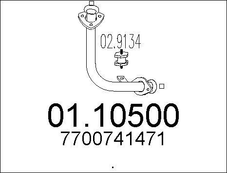 MTS 01.10500 - Труба выхлопного газа autosila-amz.com