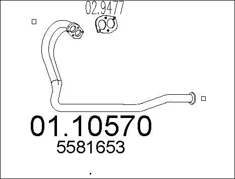 MTS 01.10570 - Труба выхлопного газа autosila-amz.com