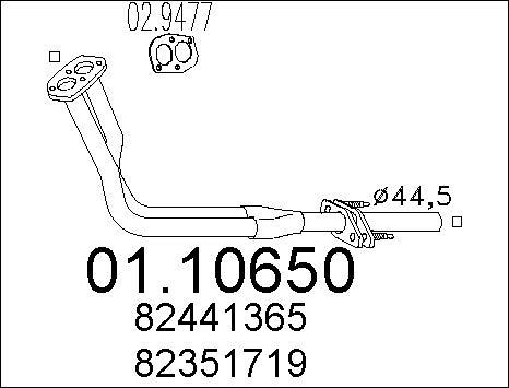 MTS 01.10650 - Труба выхлопного газа autosila-amz.com
