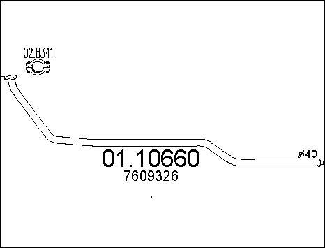 MTS 01.10660 - Труба выхлопного газа autosila-amz.com