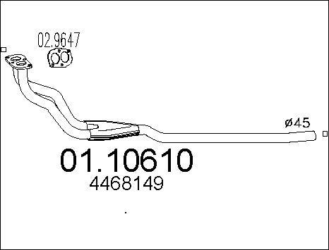 MTS 01.10610 - Труба выхлопного газа autosila-amz.com