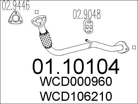 MTS 01.10104 - Труба выхлопного газа autosila-amz.com