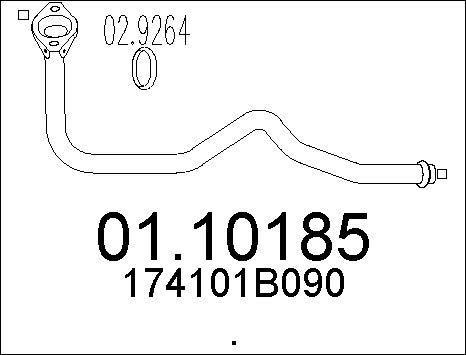MTS 01.10185 - Труба выхлопного газа autosila-amz.com