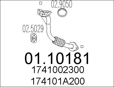 MTS 01.10181 - Труба выхлопного газа autosila-amz.com