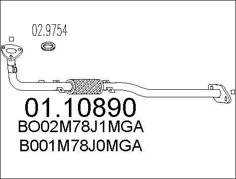 MTS 01.10890 - Труба выхлопного газа autosila-amz.com